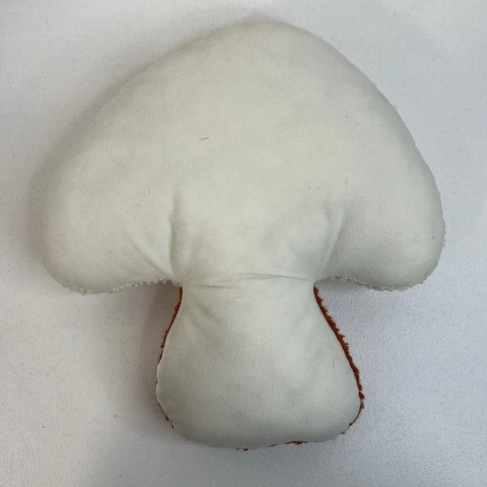 Mushroom Decorative Throw Pillow Harvest Orange‎ & White 13